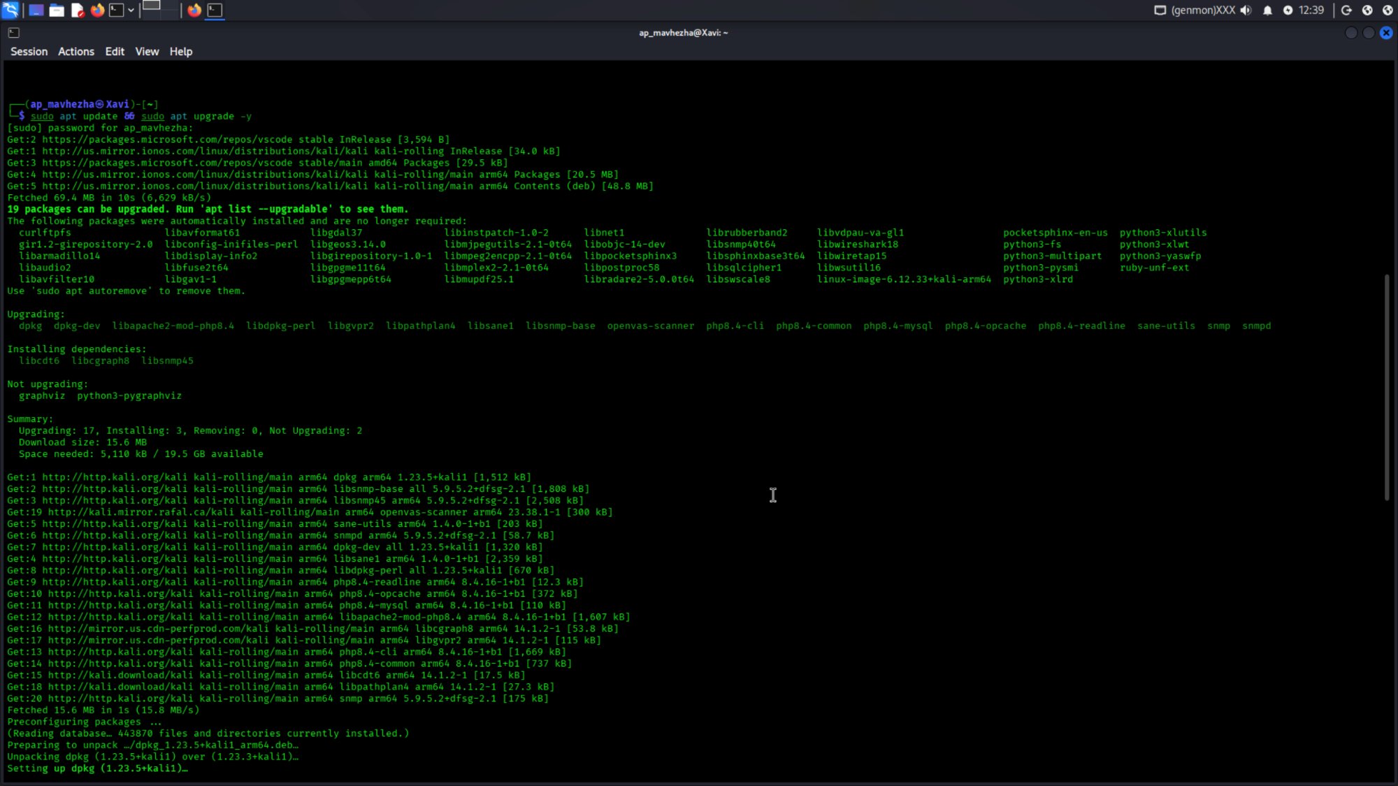Setup and recon: apt update upgrade