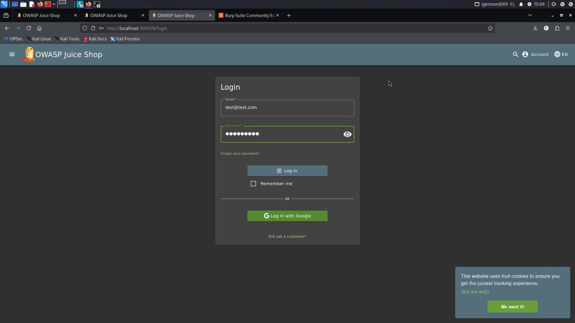 Setup and recon: login page