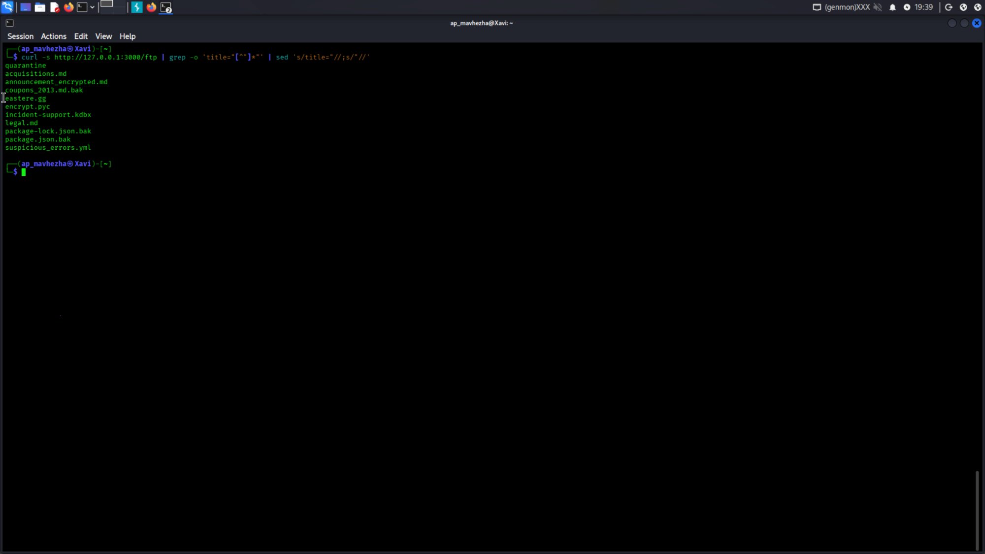 Sensitive data exposure: ftp directory listing