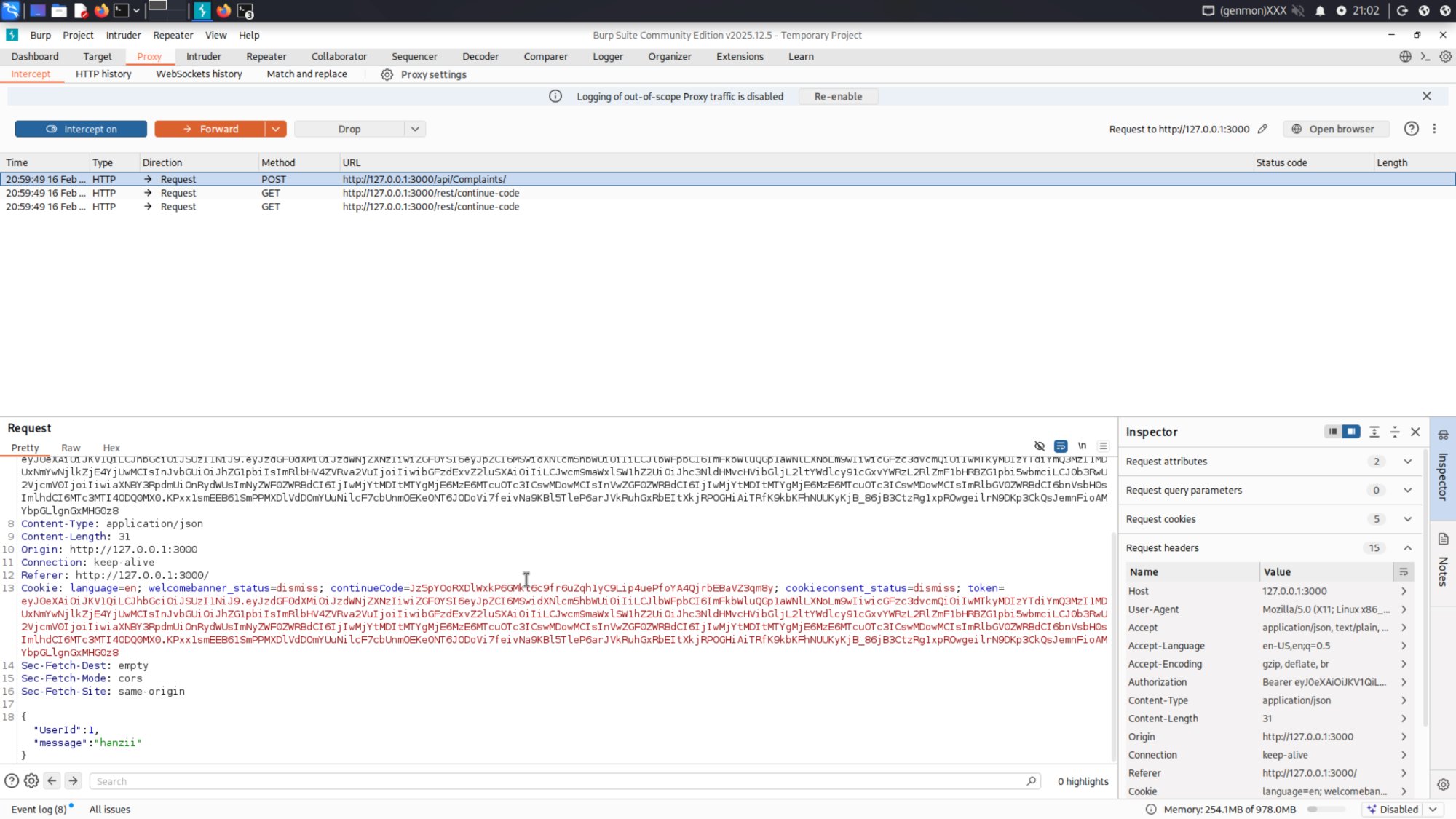 File upload bypass: burp intercept modified filename